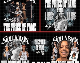 Skilla Baby The Price of Fame Tour PNG, Hip Hop Concert T-Shirt Design (Digital Download)