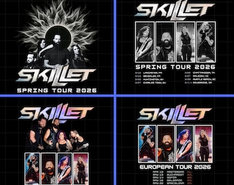 Skillet Band Spring Tour 2026 European Tour PNG (Digital File)