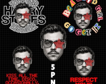 Harry Styles Fan Art PNG Bundle, Retro Music Shirt Design (Digital Download)