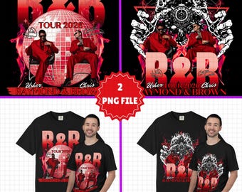 Usher Chris Brown R&B Tour 2026 PNG Design (Digital Download)