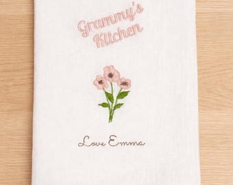 Personalized Grandma Kitchen Towel | Mother’s Day Gift for Grandma