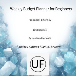 Veckovis budgetplanerare för nybörjare | Finansiell kunskap, pengaspårning (PDF-nedladdning)