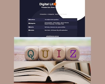 Quiz z zakresu kompetencji cyfrowych dla dorosłych | Umiejętności komputerowe, bezpieczeństwo w sieci, sztuczna inteligencja (wersja cyfrowa do pobrania)