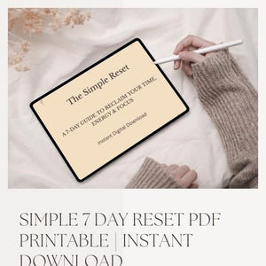 Simple 7 Day Reset | Gentle 7-Day Digital Guide to Reduce Overwhelm, Reset Your Mind & Feel Calm Again, for stressed and anxious parents