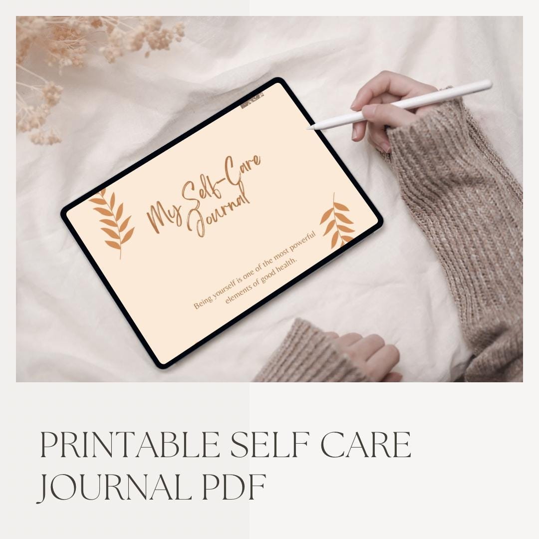 Printable Self-care Journal Template – Daily Wellness Planner, Mood ...