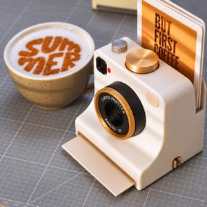 Camera-Shaped Latte Art Machine, 3D Printed Coffee Stencil Maker (Digital Download)