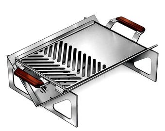 V4 BBQ Hotplate Sizzler Grill DXF Files, 825mm Flatpack Fire Pit (Digital Download)