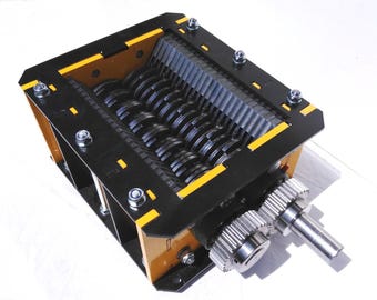 Twin Shaft Shredder CAD Files | 5mm Blade, Plasma Laser DXF (Digital Download)