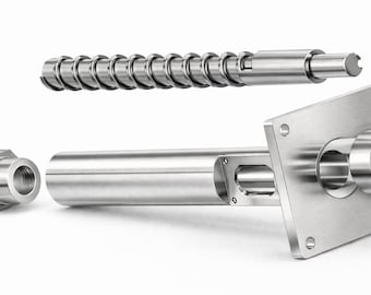 DIY Filament Extruder Screw & Housing DXF Step Files (Digital Download)