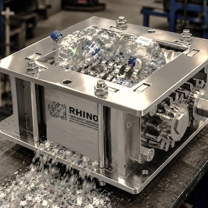 Rhino Twin Shaft Shredder DXF Files CNC Plasma Laser Cut Plans 3+7 Shear Blades Recycle Plastic Metal Digital Download