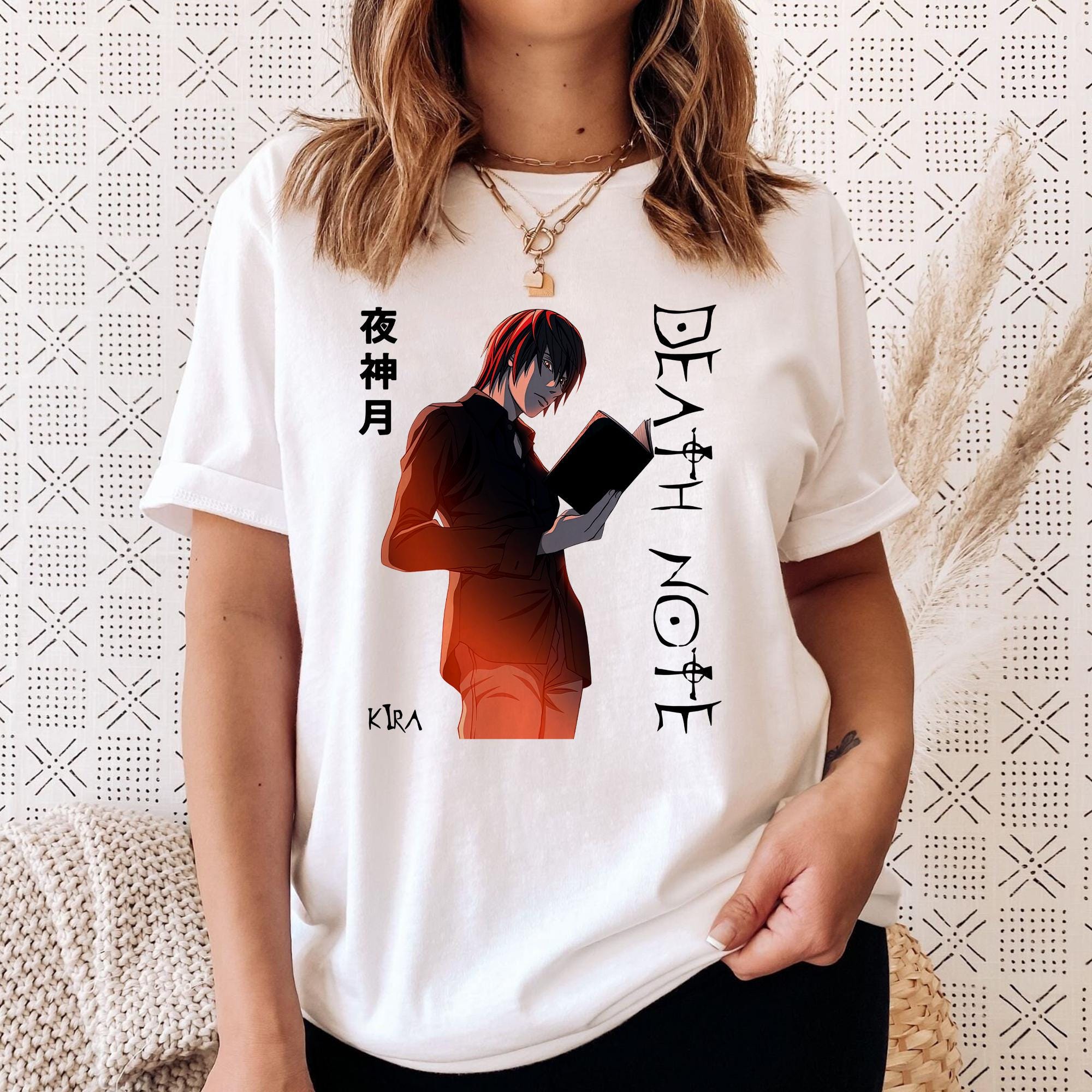 Light Death Note Merch Death Note Light Yagami Kira Anime T-shirt, Death Note Merch, Light ...