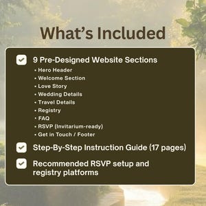 Lumière Garden Canva Wedding Website Template | Elegant Editable RSVP Digital Invite image 3