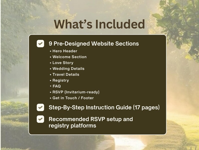 Lumière Garden Canva Wedding Website Template | Elegant Editable RSVP Digital Invite image 3
