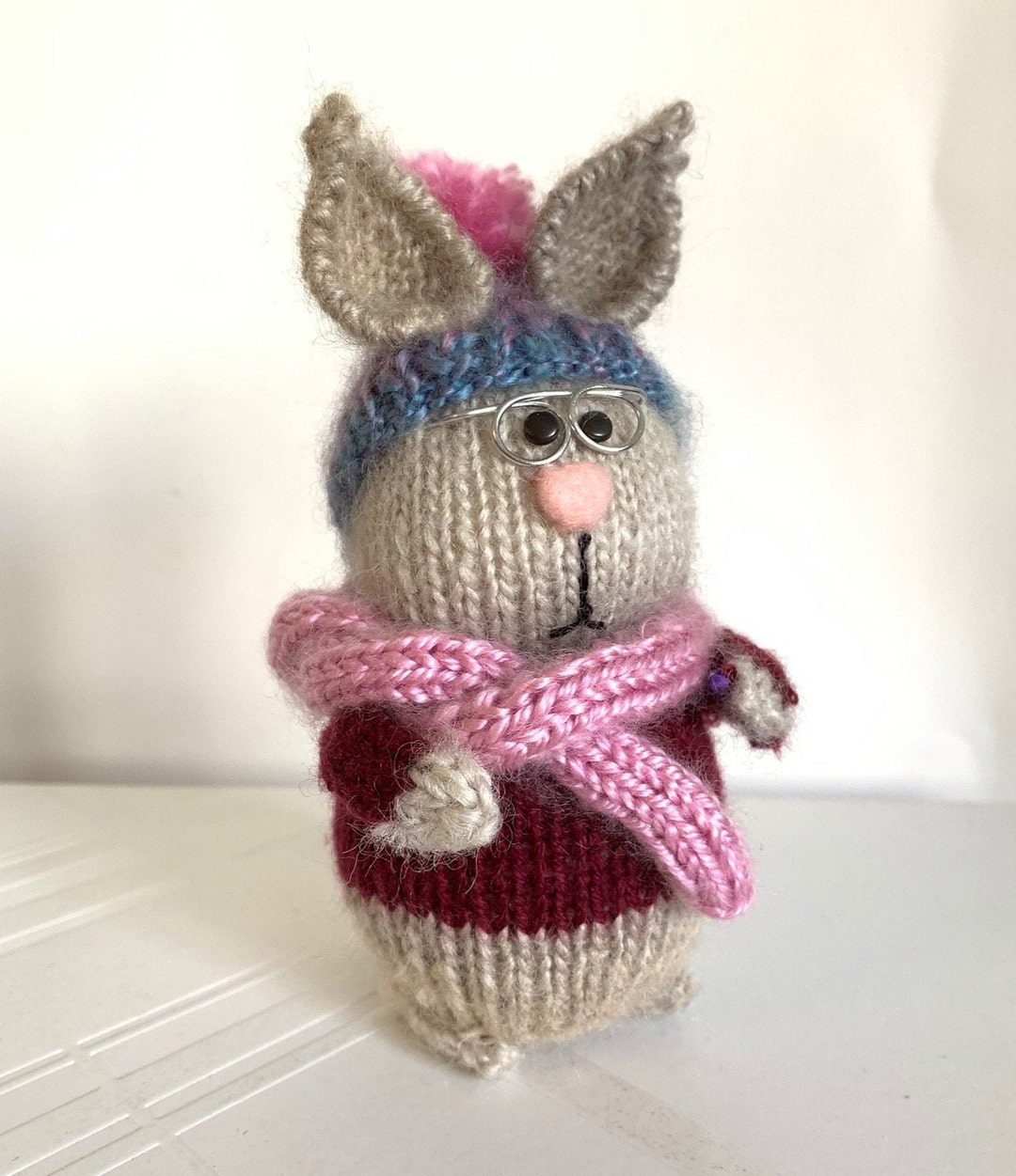 Knitted Stuffed Little Bunny. Amigurumi - Etsy
