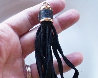 Black Suede Tassel - 6" - (1)