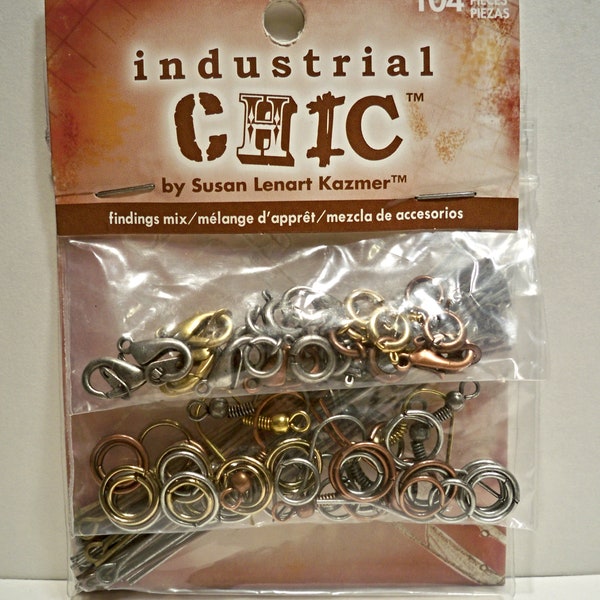 Industrial Chic Findings Mix - 104 Pieces - Linited Stock