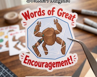 World Of Great Encouragement! Sticker, Vintage Sci Fi Aesthetic Decal, Space Nerd Gift, Grave & Rocky Lover, Magnet/Vinyl, Free Shipping