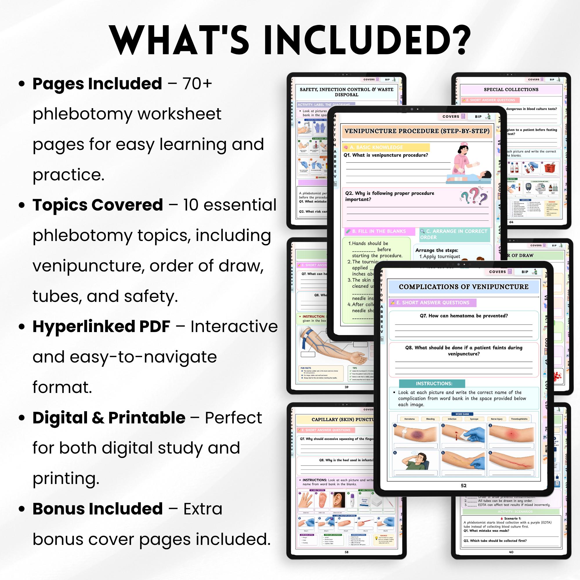 Phlebotomy Cheat Sheet Bundle | 70+ Pages Nursing Study Guide PDF ...