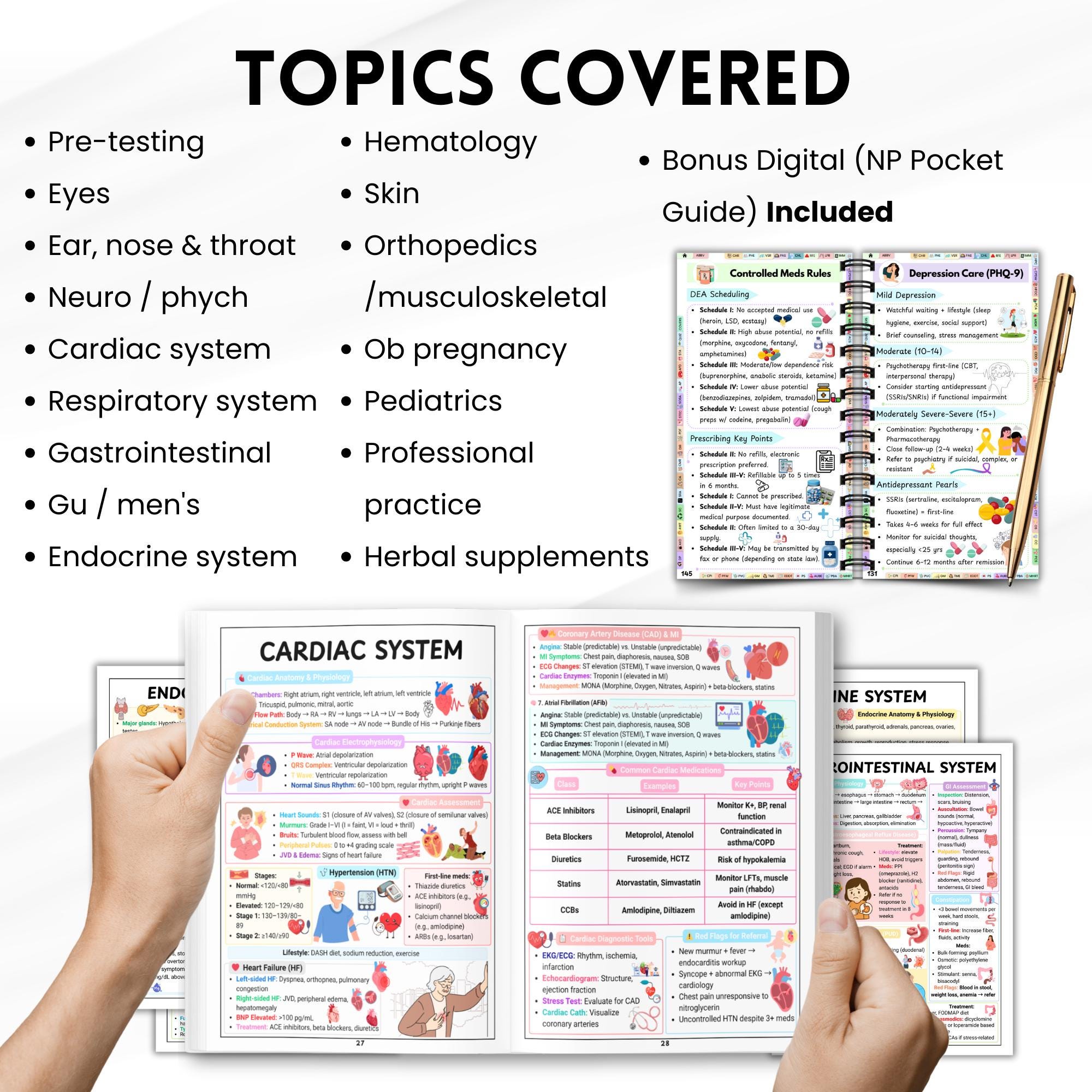 FNP Study Guide Physical Book | Family Nurse Practitioner Exam Prep ...