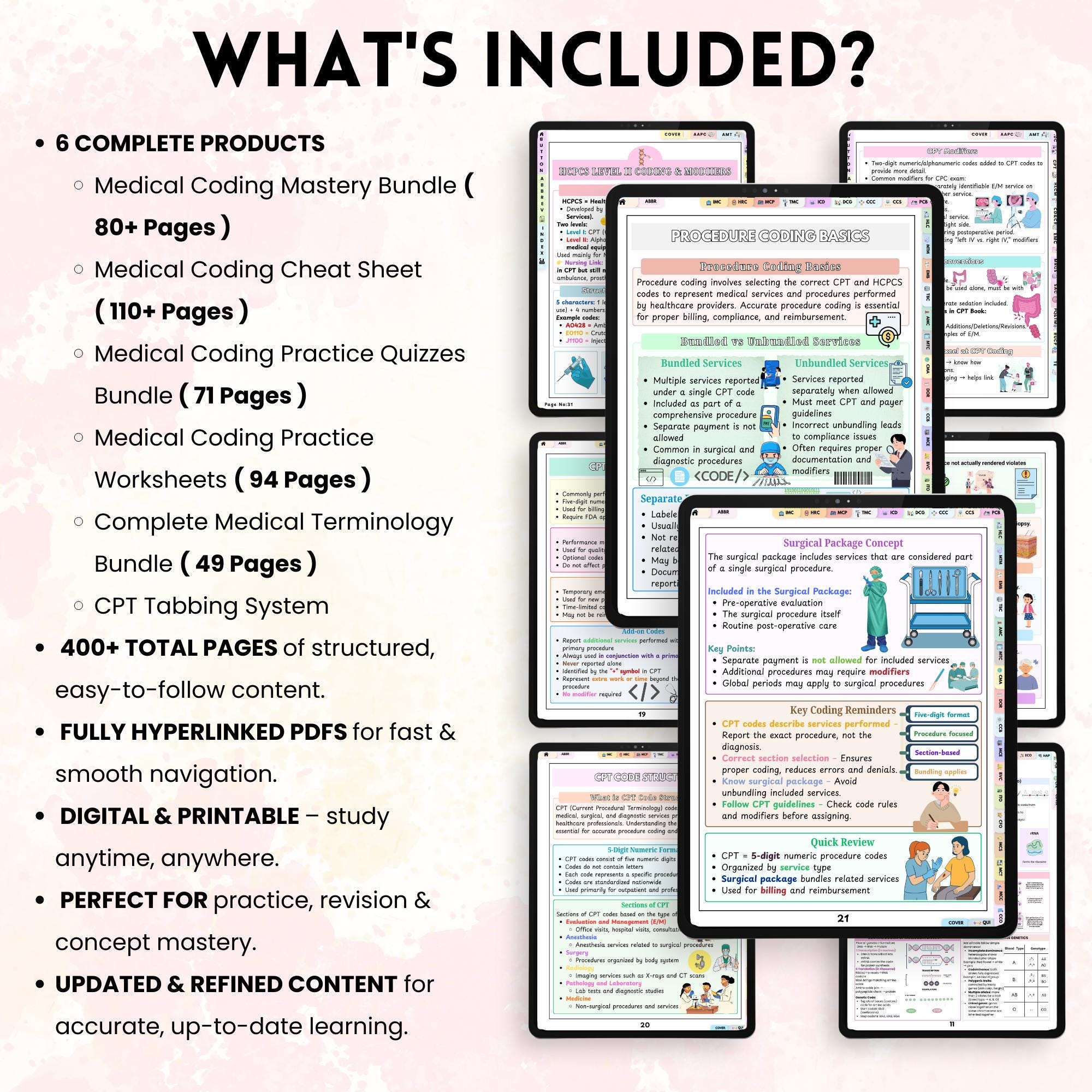 All-in-one Medical Coding Bundle | 400+ Pages Study Guide PDF | Coding ...