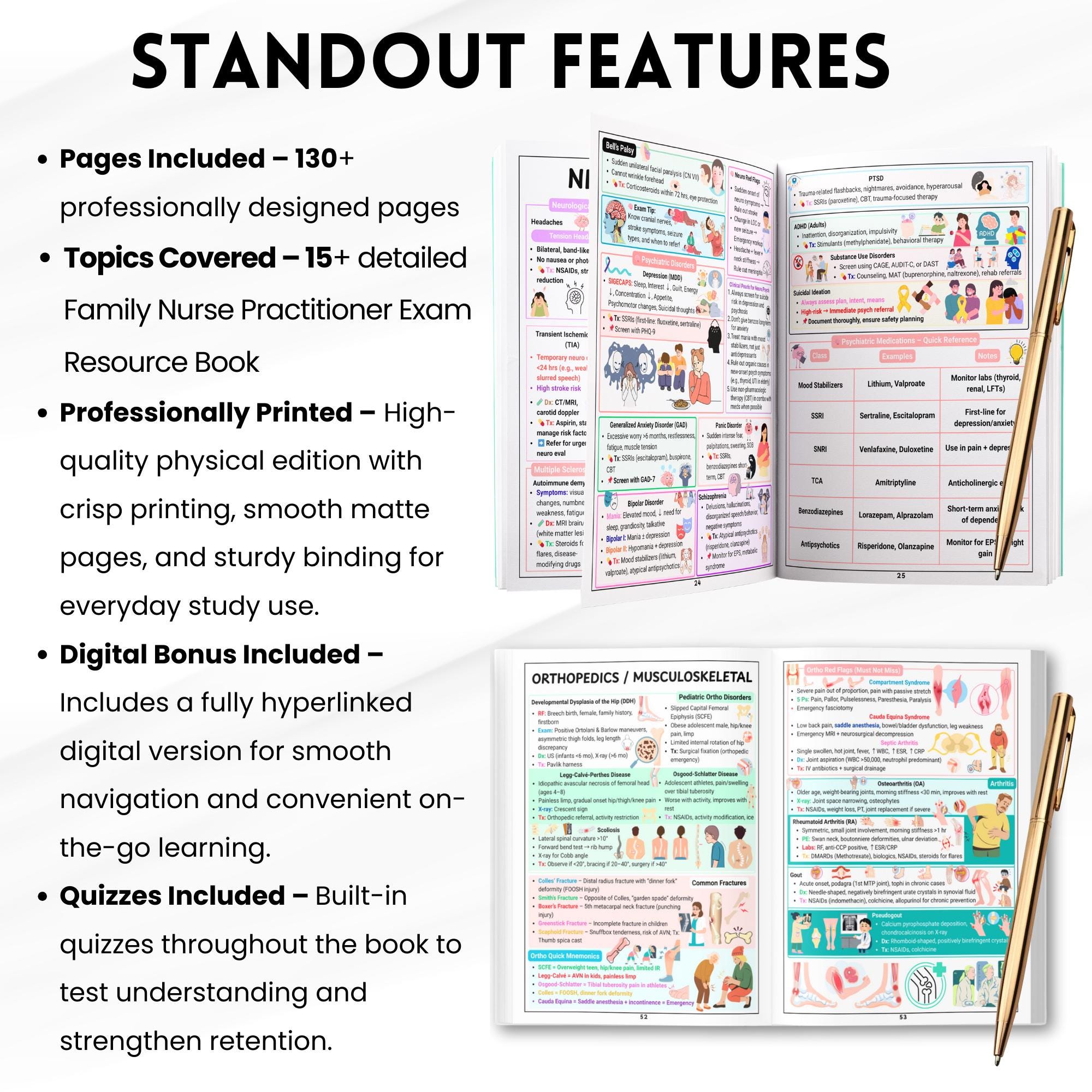 FNP Study Guide Physical Book | Family Nurse Practitioner Exam Prep ...