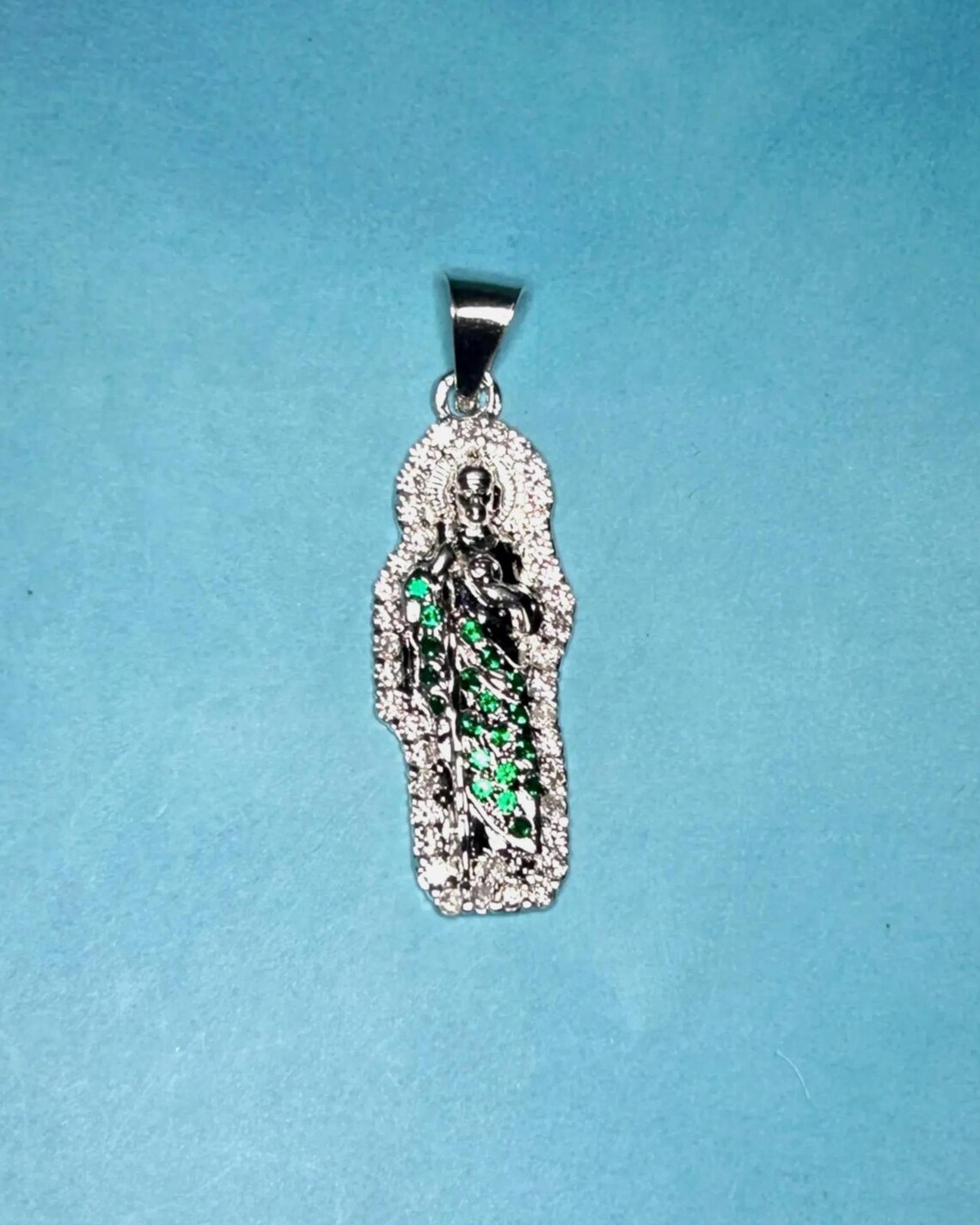 Saint Jude Thaddeus Sterling Silver Pendant: Handmade Religious Jewelry ...