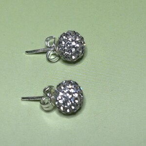 Pendientes de bola de fuego de plata de ley hechos a mano: pendientes artesanales imagen 9