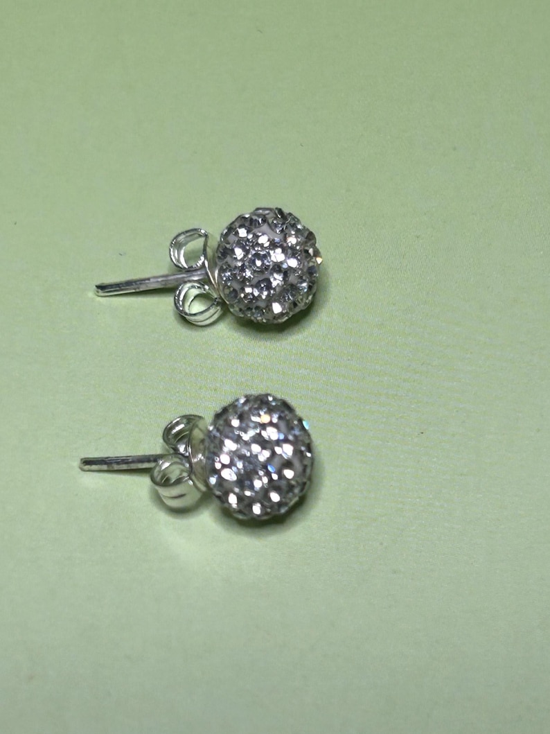 Pendientes de bola de fuego de plata de ley hechos a mano: pendientes artesanales imagen 9