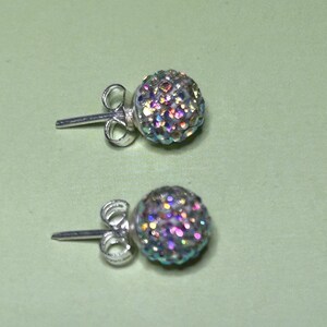 Pendientes de bola de fuego de plata de ley hechos a mano: pendientes artesanales imagen 7