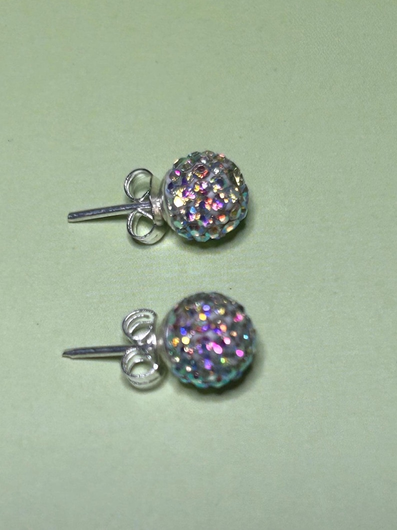 Pendientes de bola de fuego de plata de ley hechos a mano: pendientes artesanales imagen 7