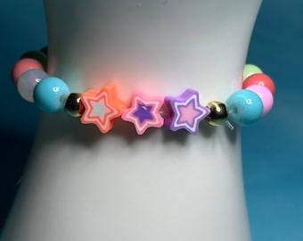Little Girls Star Charm Bracelet: Handmade Kids Jewelry