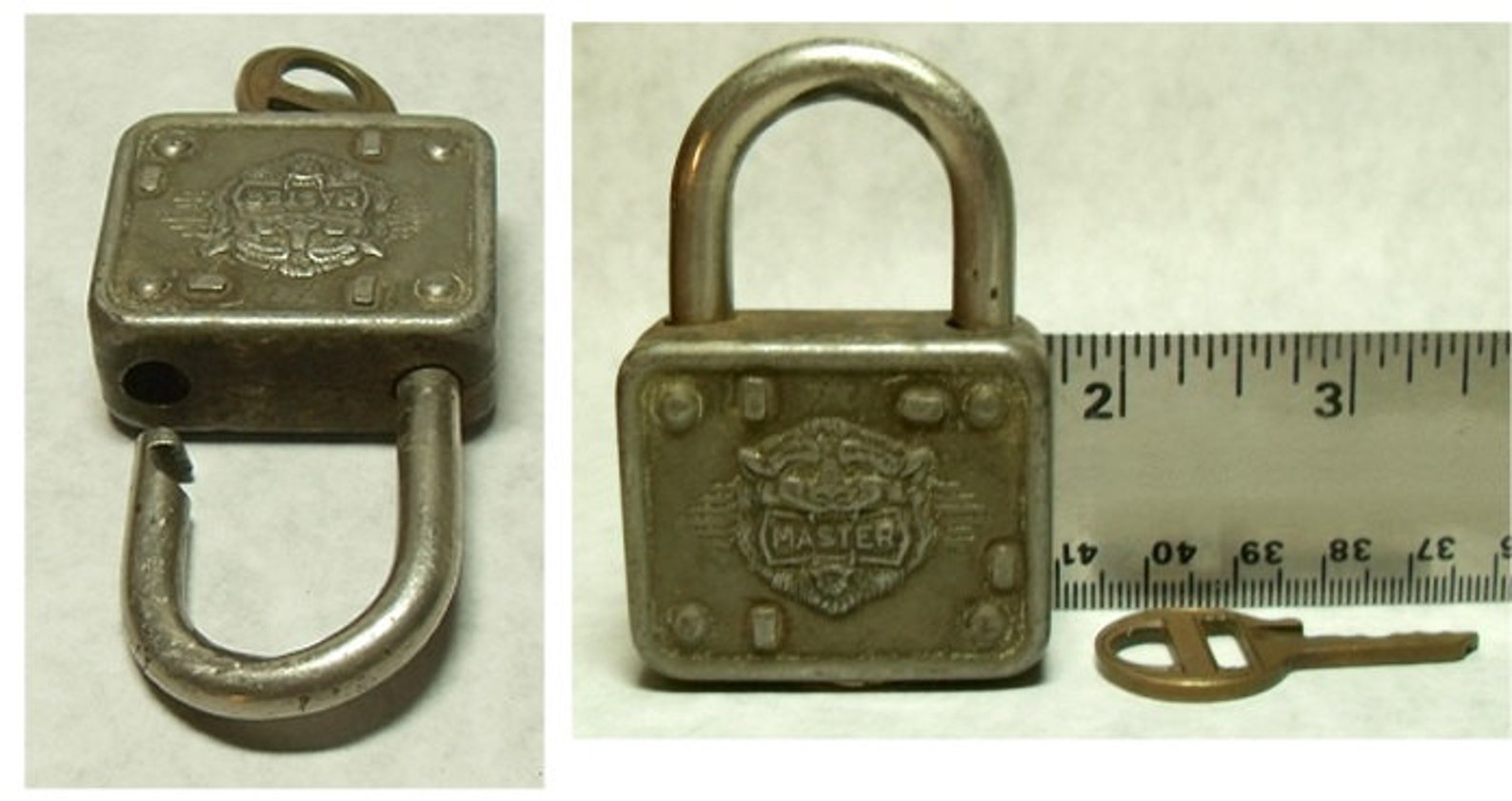 Vintage Master Lock 77 Lion Head With Key Milwaukee Wisconsin Etsy