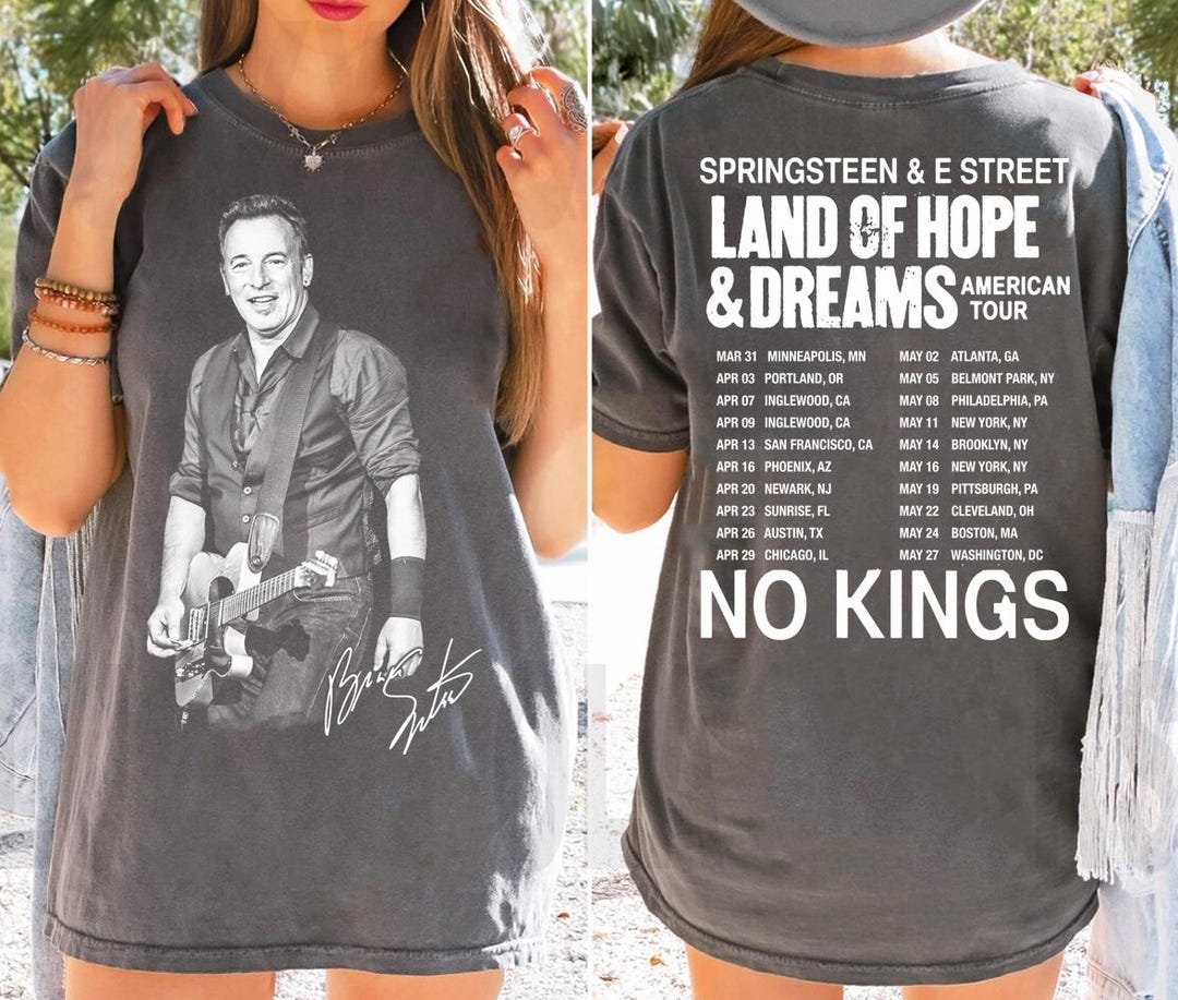 Springsteen Merch Bruce Springsteen and E Street Band Land of Hope and Dreams Tour 2026 ...