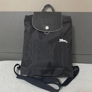 Longchamp Le Pliage Black Nylon Foldable Mini Backpack Foldable Bag