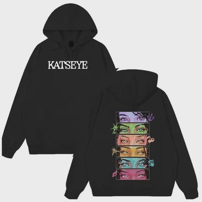 Pull Ample Manches Longues Décontracté Katseye À Motifs Sweat À Capuche Mode Harajuku Sweat-Shirt Unisexe Hip Sweat-shirt Unisexe Hip-hop Streetwear