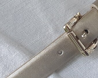 Vintage Steve Madden Classic Tan Leather Belt With Silver  display picture 1
