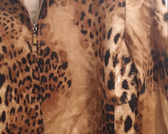 dana buchman leopard jacket