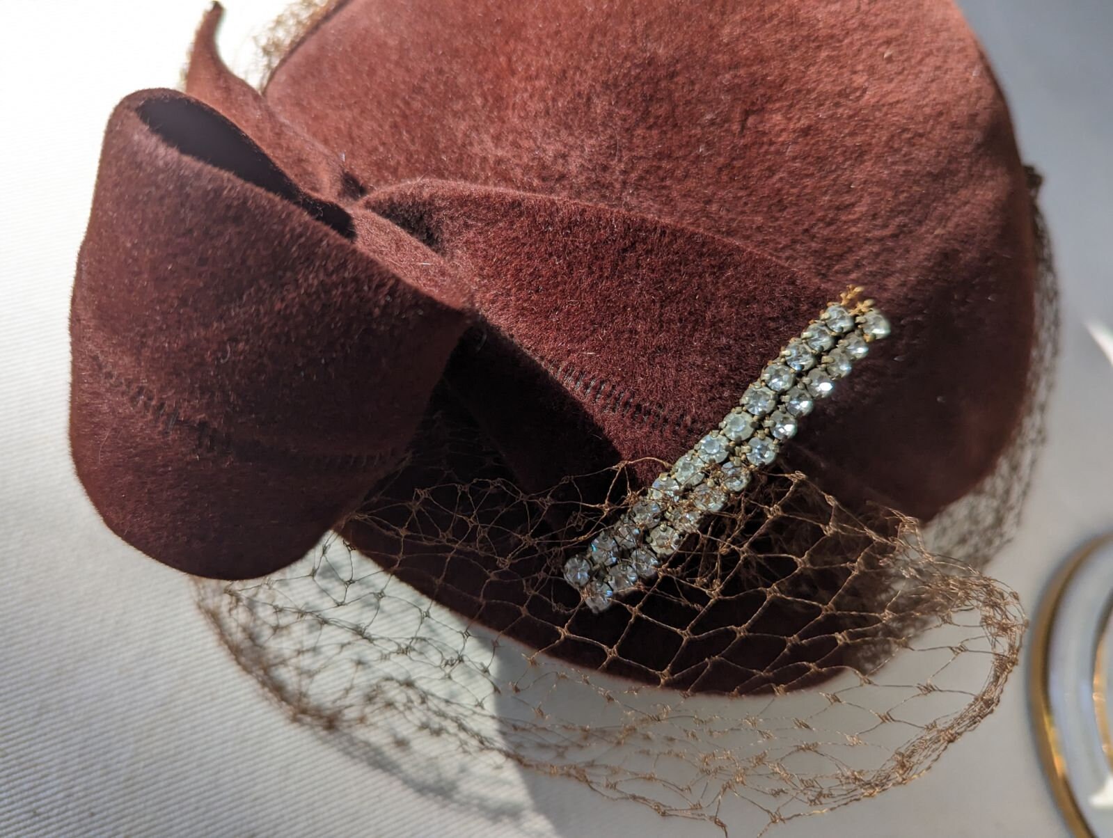 1940s Brown Wool Hat Longroyal 1940s wool fedora. Trailridge 1950 main image 3