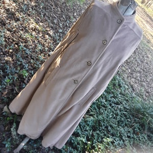Vintage 1960s Wool Cape: Sherwood Tawny Brown Mid-Length Cloak