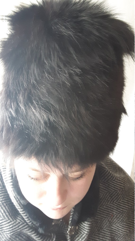 1950s fox fur hat , Vincent de Koven designer, Vin