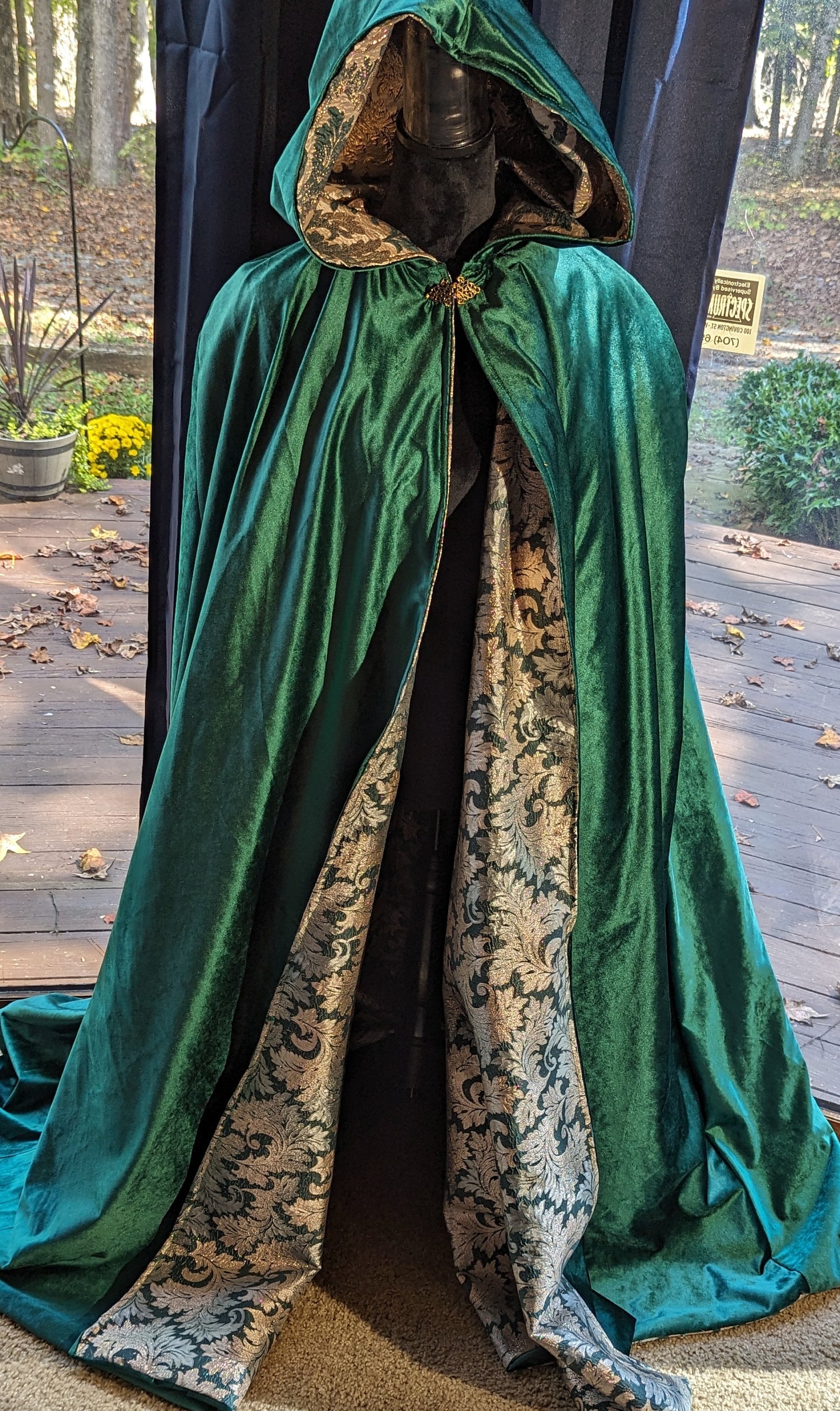 Green leaf pattern cloak（ロングマント） Green leaf pattern cloak（ロングマント） - ジャケット・アウター