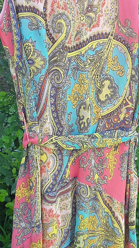 Vintage y2K Paisley, ROBBIE Bee, Dress, chiffon, s