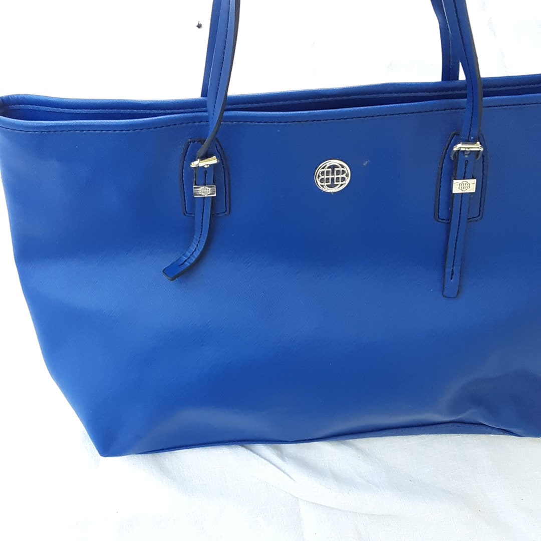 Dana Buchman, Shoulder Bag, PURSE, Bright Blue PLEATHER Lined TOTE