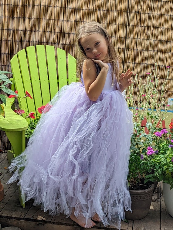 Lavender tulle dress deals