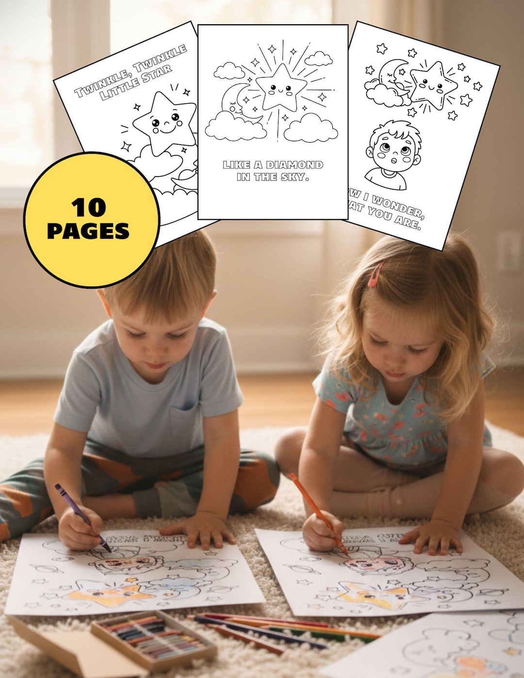 Twinkle Coloring Math Twinkle Twinkle Little Star Coloring Book, Toddler Activity (PDF) - Etsy UK