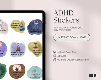 ADHD-klistermärken | Färgglada och roliga planeringsklistermärken för motivation, fokus och daglig planering