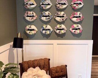 Toile Garden flower Art for Home Office or Salon |  Fashion Lover | Gift for Makeup Artist | Paper flowers | Office Decor | Paper Art