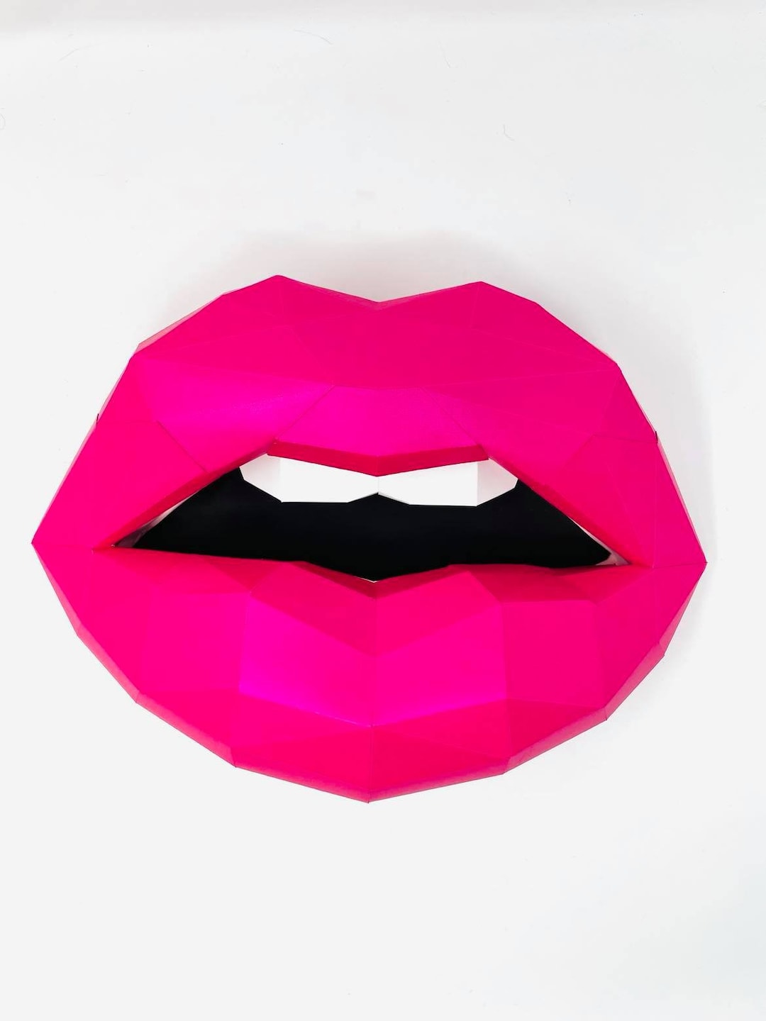 Paper Lips Hot Pink Wall Art for Home Office or Salon Fashion Lover