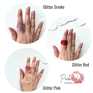 Chucky Resin Lip Shaped rings