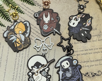 Hollow Knight Silksong Wooden Keychain Hornet Lace Quirrel The Knight Second Sentinel